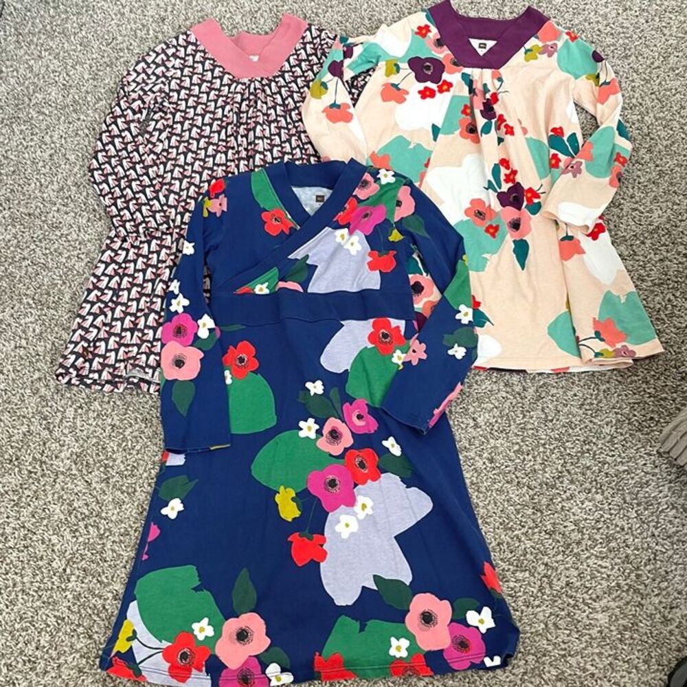 Size 8 / Girls Tea Collection Long Sleeve Dress Bundle